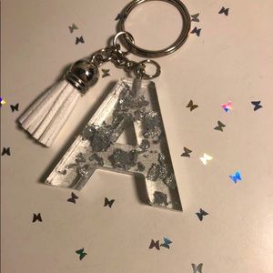 Resin letter keychain